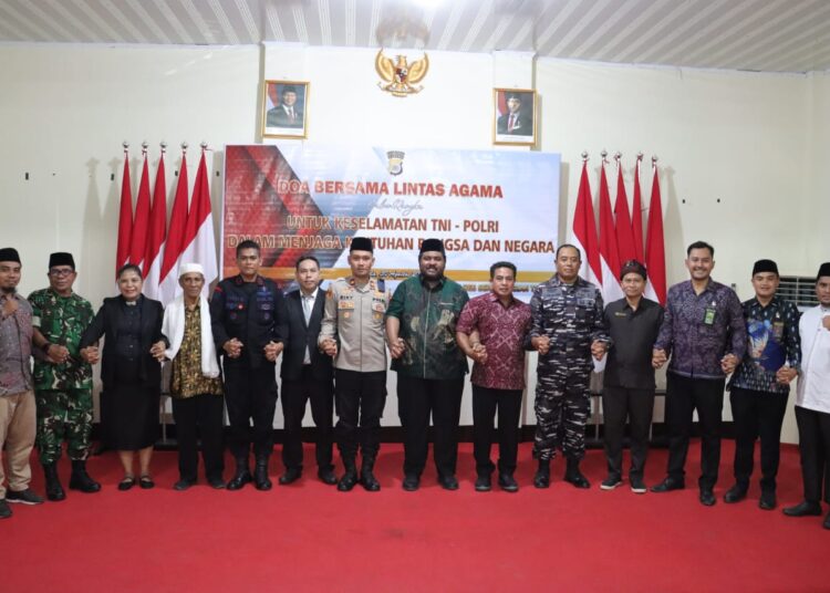 Polres SBT gelar kegiatan doa bersama lintas agama di Aula Parama Satwika Polres SBT, Sabtu (30/08/2025).