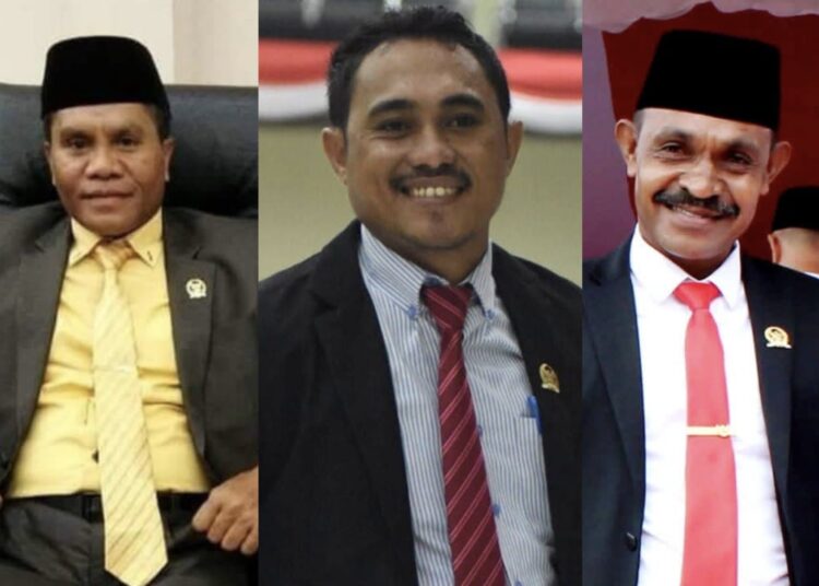 Anggota Komisi II DPRD SBT Zainudin Noval Rumuar (Kiri), Ketua Komisi I DPRD SBT Abdul Azis Yanlua (Tengah) dan Anggota Komisi III DPRD SBT Ahmad Voth. (Dok : Pribadi)