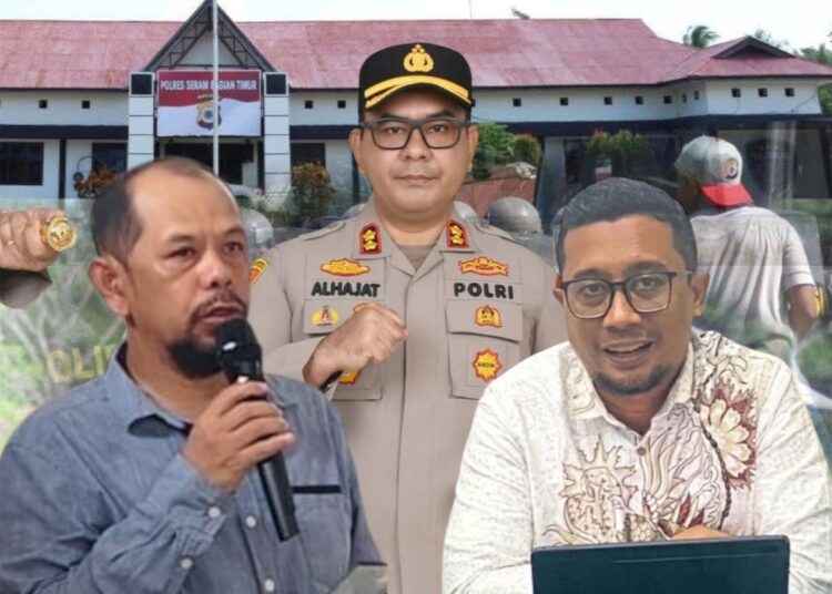 Presidum KAHMI SBT Sofyan Kelian (Kiri), Kapolres SBT (Tengah) dan Muh. Abduh Ernas (Kanan).