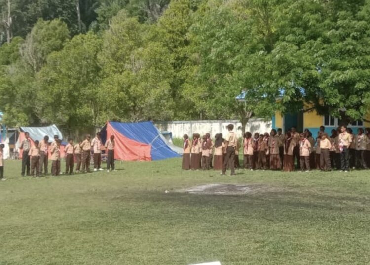 SMP Negeri 15 SBT menggelar kegiatan perkemahan Pramuka (Dok : Ist)