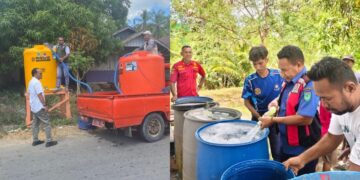 Kemarau Mengancam, Damkar dan BPBD SBT Rutin Salurkan Air Bersih ke Warga