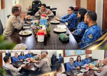 Kepala Pertanahan SBT Temui Kapolres Ricky Bicara Dukungan Pelaksanaan PSN