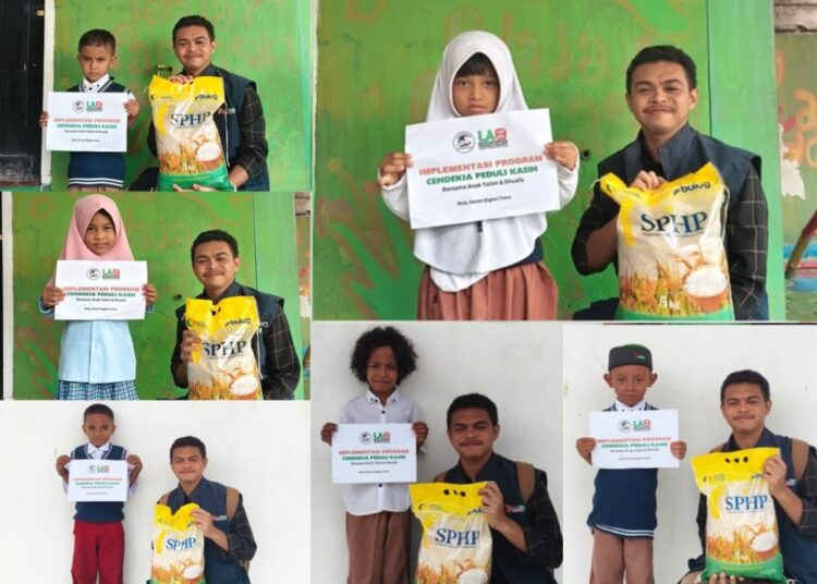 Lembaga Amil Zakat (LAZ) Cendekia Cabang Seram Bagian Timur (SBT) berbagi dengan anak yatim dan dhuafa di Kota Bula